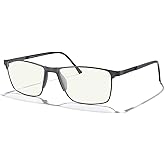 MERRY'S Fashion Blue Light Blocking Glasses - Reading Glasses Metal Frame Spring Hinge Readers for Men Eyeglasses