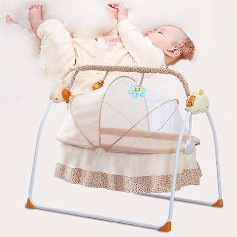 baby crib and swing
