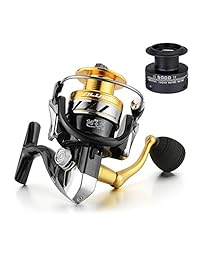 gosccess carrete Acero Inoxidable Pesca Carretes 14 + 1BB izquierda derecha intercambiable Agua salada carrete de pesca viene con carrete de repuesto