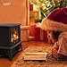 OPOLAR Mini Portable Electric Fireplace Heater, Small Desktop Space Heater with Realistic Log Fuel Effect, Space-Saving, Over-Heating Protection, A Perfect Decoration for Home Office-500W