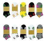 5 Pairs Unisex Marijuana Weed Leaf Boat Warm Cotton Socks (US 5-10.5)