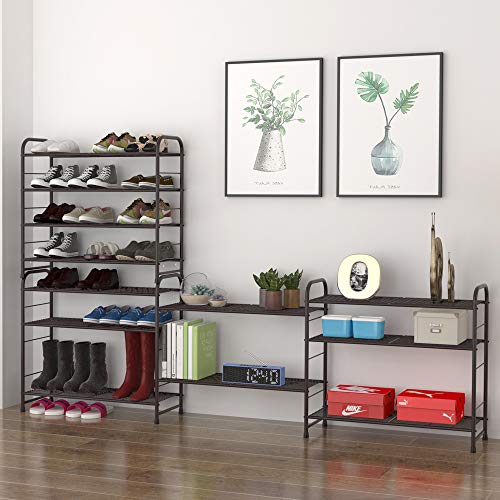 Simple Trending 4Tier Stackable Shoe Rack, Expandable & Adjustable