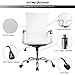 Modern Ribbed Office Chair Leather Office Chair High back Ergonomic Chair Swivel Conference Chair (FUR-GT838-WHITE)