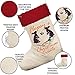 Pet Rabbit Christmas Treats With Carrot Personalised Jumbo White Christmas Stocking Gift Bag With Red Trim