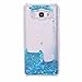 Galaxy Sky Case, J3/J3 V Case,Galaxy Sol Case,DAMONDY Cute 3D Moving Stars Bling Liquid Glitter Floating Flowing Ultra Clear Hard Cover Case for Galaxy J3/Express Prime/Amp Prime -blue