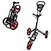 Caddymatic Golf X-Lite One-Click Folding Pull/Push Golf Cart Black/Red