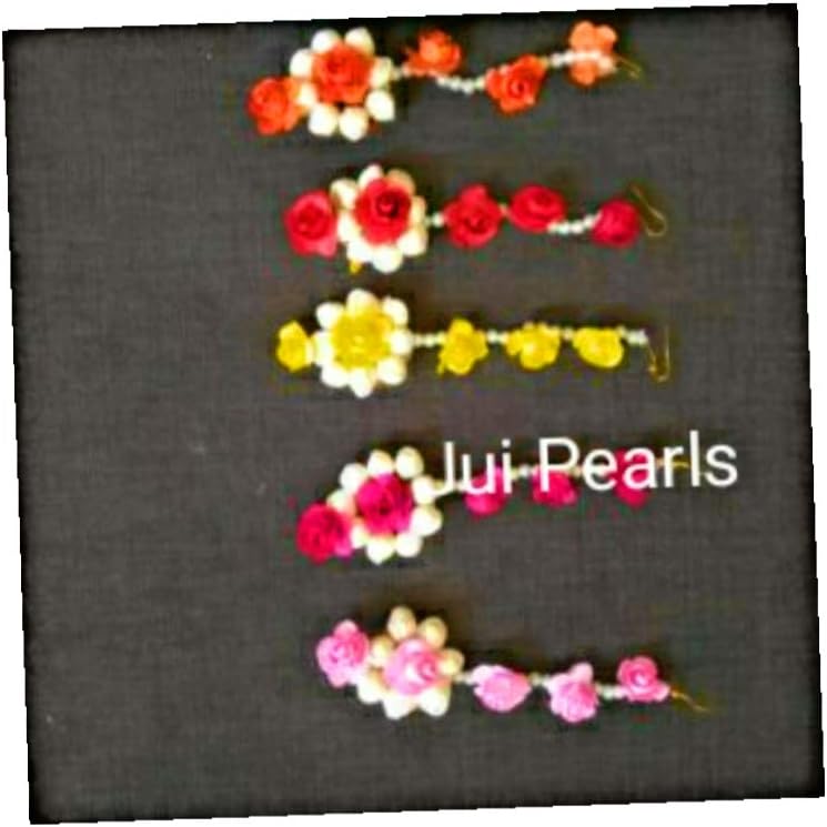 Red Petal Yellow Rose Plastic Floret/Flower Jewelery for Women