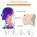 Anyshock Lumbar Support Back Cushion & Headrest Neck Pillow Kit Memory Foam Ergonomic Orthopedic Backrest for Car Seat Office Computer Chair and Wheelchair Back Pain Relief (Beige)