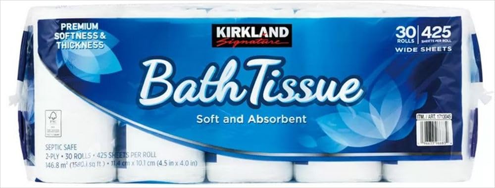 KIRKLAND プレミアムトイレットペーパー ピンク色の商品画像