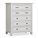 Evolur Madison Tall Chest, Antique Grey Mist