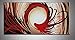 Large Handmade Red Abstract Wall Art Modern Oil Painting on Canvas