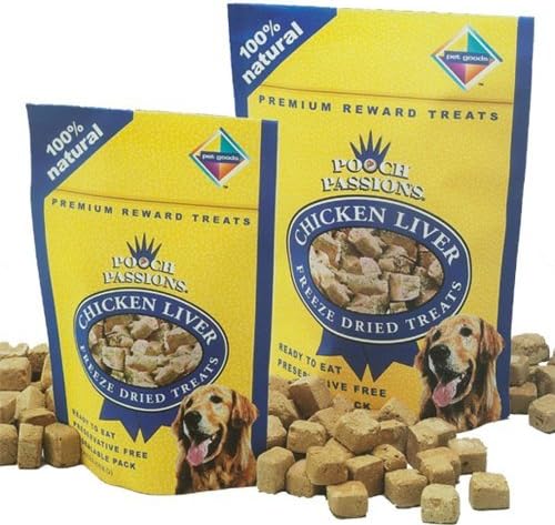 Pet Goods Pooch Passions Freeze-Dried Chicken Liver Dog Treats, 10.7 Ounces by Pet Goods Mfg &amp; Imports
