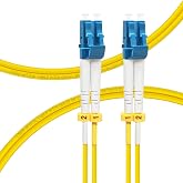 FLYPROFiber- LC to LC Single Mode Fiber Patch Cable OS2 2M/7ft | Duplex, 9/125um SMF, SM Singlemode Fiber Jumper, For 1G/10G/100G Transceivers / Data Centers, Fully Pre-Tested, LSZH, Yellow