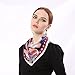 QBSM Womens 23.6 inch Satin Silk Feeling Formal Square Neck Scarf Head Hair Wraps Kerchief