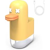 Seawah Automatic Foaming,Rechargeable Cute Bubble Duck Touchless Hand Foam Soap Dispenser for Bathroom,Smart Electric Sensor Soap Dispenser Kitchen(Yellow)
