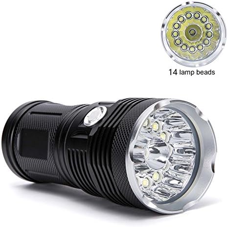 LED Flashlight - NGWALL 14xCREE XM-L T6 LED 3-Mode Ultra High Brightness LED Flashlight with 4x18650 Lithium Battery and Battery Charger - Flashlight.