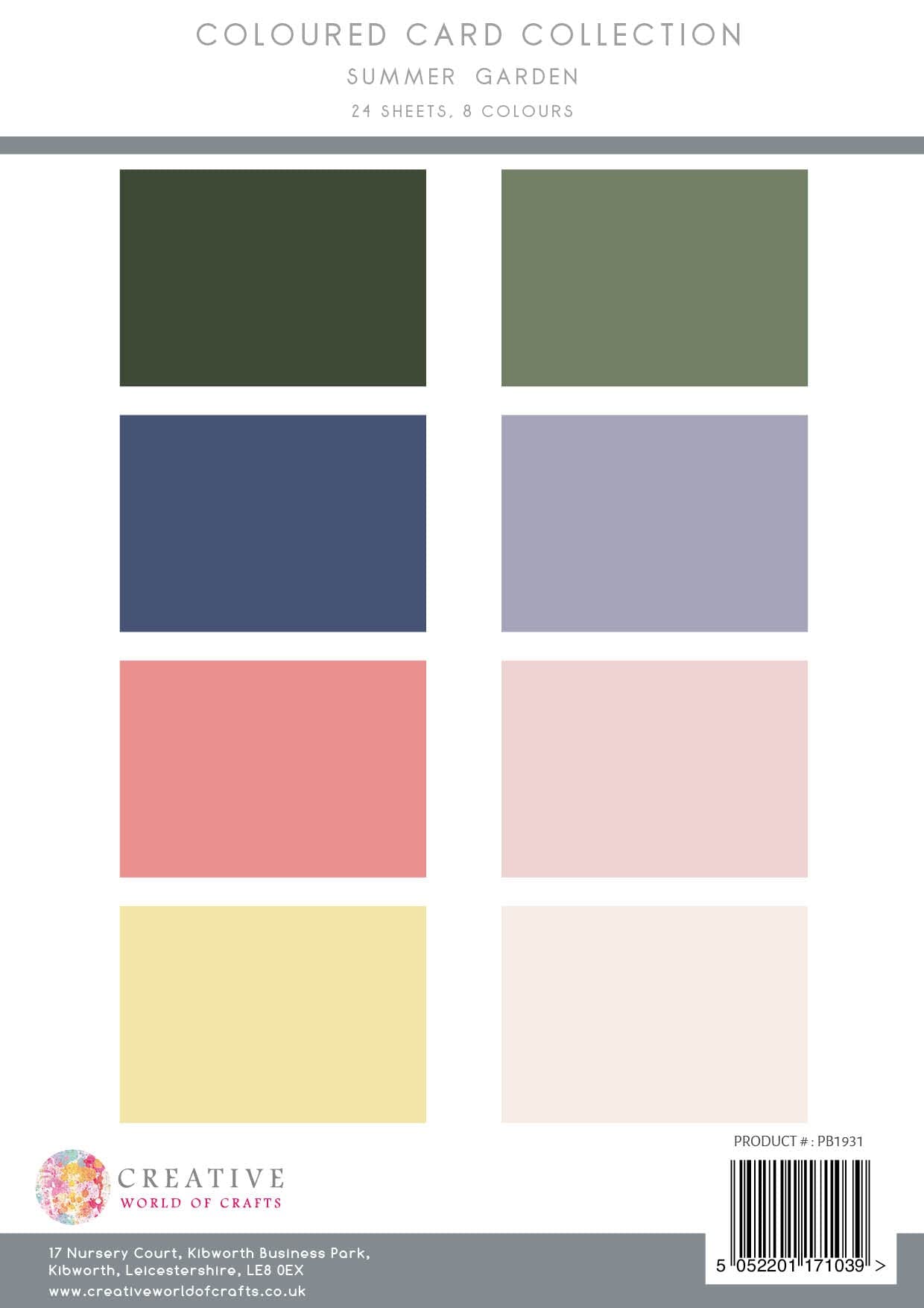 The Paper Boutique - Summer Garden - Colour Card Collection