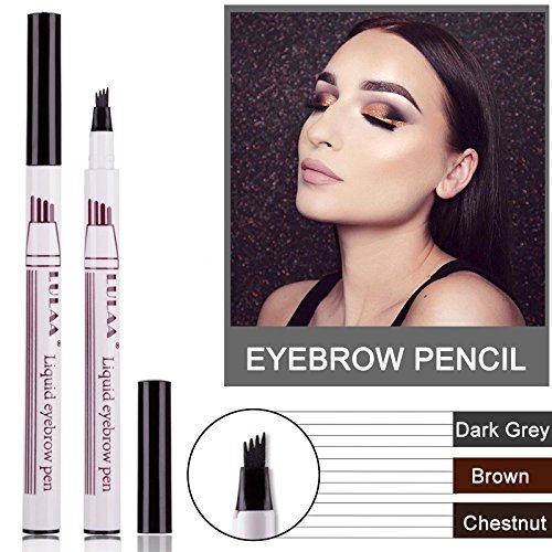 birl019 Microblading Tattoo Eyebrow Ink Pen Fork Tip Sketch Enhancer Waterproof Eye Brow Makeup Pencil