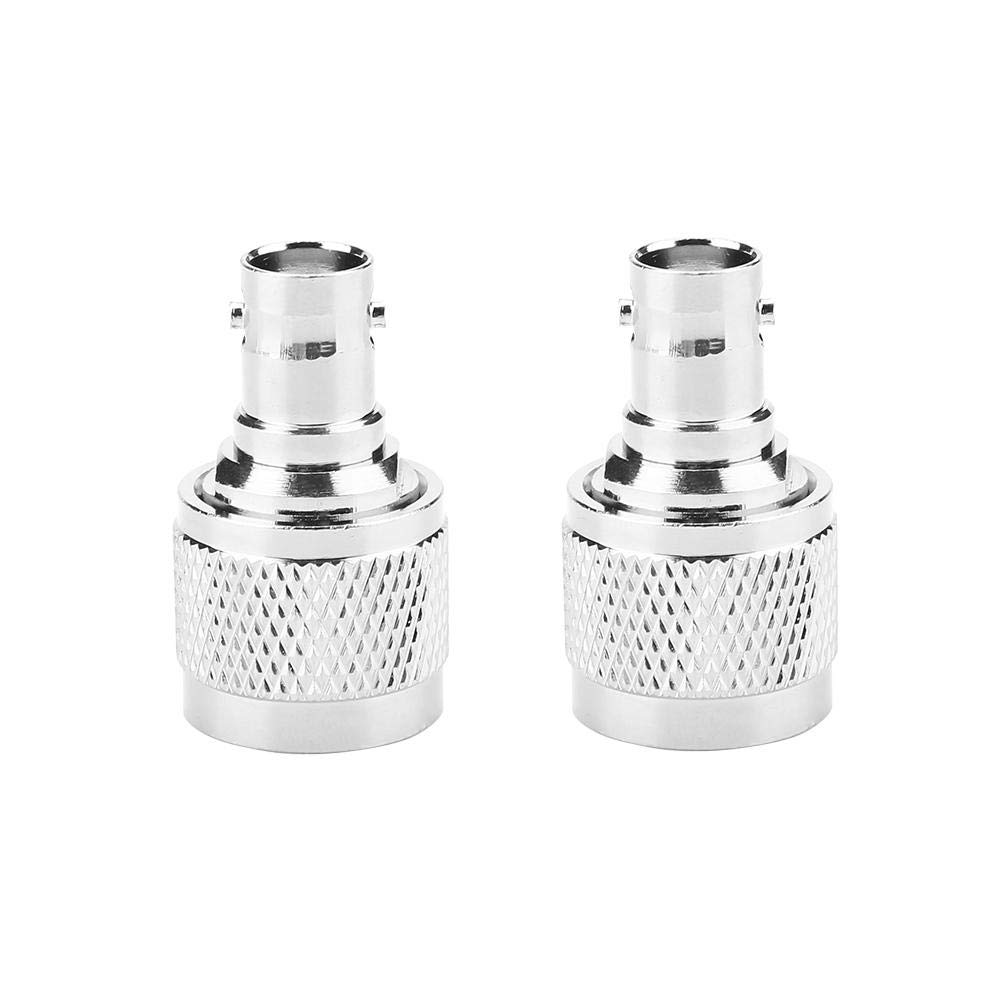 Akozon Type N to BNC Adapter 2pcs Type N Male to BNC Female RF Connector Coaxial Adapter Test Converter