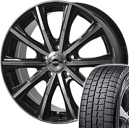 Amazon 適合車種 トヨタ ｃ ｈｒ Zyx10 16 ｄｕｎｌｏｐ ダンロップ ウインターｍａｘｘ ｗｍ０１ 225 50r18 スタッドレスタイヤ ホイールセット 一台分４本セット アルミホイール ａｘｅｌ アクセル フォー ブラックポリッシュ 7 5 18 5 114 18インチ