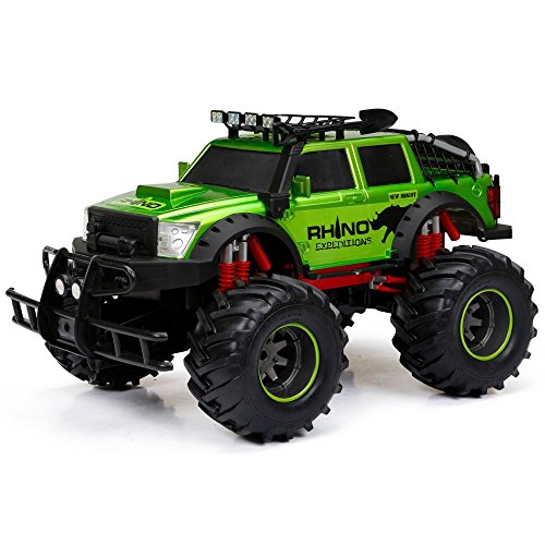 New Bright F/F 9.6V 4x4 Rhino Expeditions RC Vehicle (1:12 Scale), Green