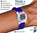 WobL+ World's Smallest & Best Waterproof Vibrating 9 Alarms + Countdown Timer Wristwatch for Sports/Medicine/Meeting/Potty Reminders, Blue