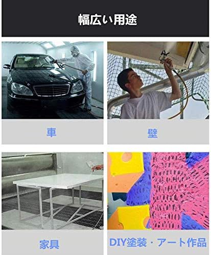 Amazon Tenkoo エアースプレーガン 重力式 Diy 本格ツール ニューマチッ 塗装ガン きめ細かな美しい塗装を 口径 1 5mm カップ容量400ml 操作が簡単 掃除ブラシ付き F 75 G スプレーガン 塗料カップ