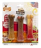 Nylabone Flavor Frenzy Power Chew Triple Pack, Pancakes & Sausage, Roast Beef Club, and Lasagna