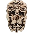 Design Toscano Memento Mori Gothic Death Skull Wall Sculpture, 9 Inch, Antique Bone Finish