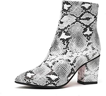 chunky snakeskin heels