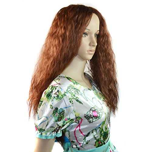 Long Curly Hair Wigs, Inkach Trendy Girls Middle Part Wave Synthetic Wig Lifelike Human Hair - Image 2