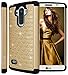 LG G Stylo Case, LG G4 Stylus/LG LS770 Case, Style4U Studded Rhinestone Crystal Bling Hybrid Armor Case Cover for LG G Stylo/LG G4 Stylus LS770 with 1 Style4U Stylus [Gold/Black]