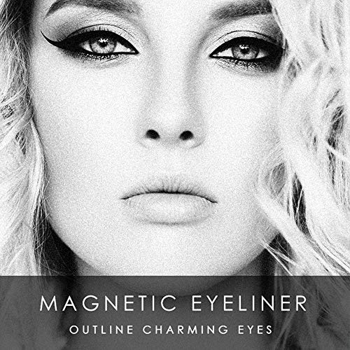 Magnetic Eyeliner With 3D Magnetic Eyelashes & Tweezers, Foonee Black Waterproof Magnetic Liquid Eyeliner For Use With Magnetic False Lashes