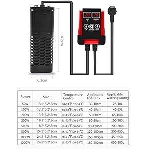 Knoijijuo Sommergibili Acquario riscaldatore, elettronico di Temperatura costante Fish Tank Heater con Display Digitale… Knoijijuo Knoijijuo Sommergibili Acquario riscaldatore, elettronico di Temperatura costante Fish Tank Heater con Display Digitale…