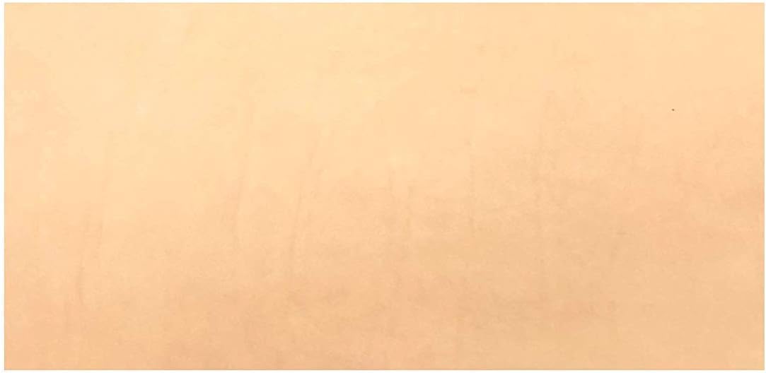 Hermann Oak #2 Vegetable Tanned Leather Pre-Cut, Veg Tan Tooling Carving Embossing Cowhide 8/9 oz Leather Craft Sheet, 6"x12" Natural Heavy Leather Panel, Thick Leather Craft Piece