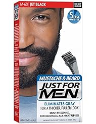 JUST FOR MEN Color Gel Mustache, Beard & Sideburns 115 Jet Black 1 Each (Pack of 5)