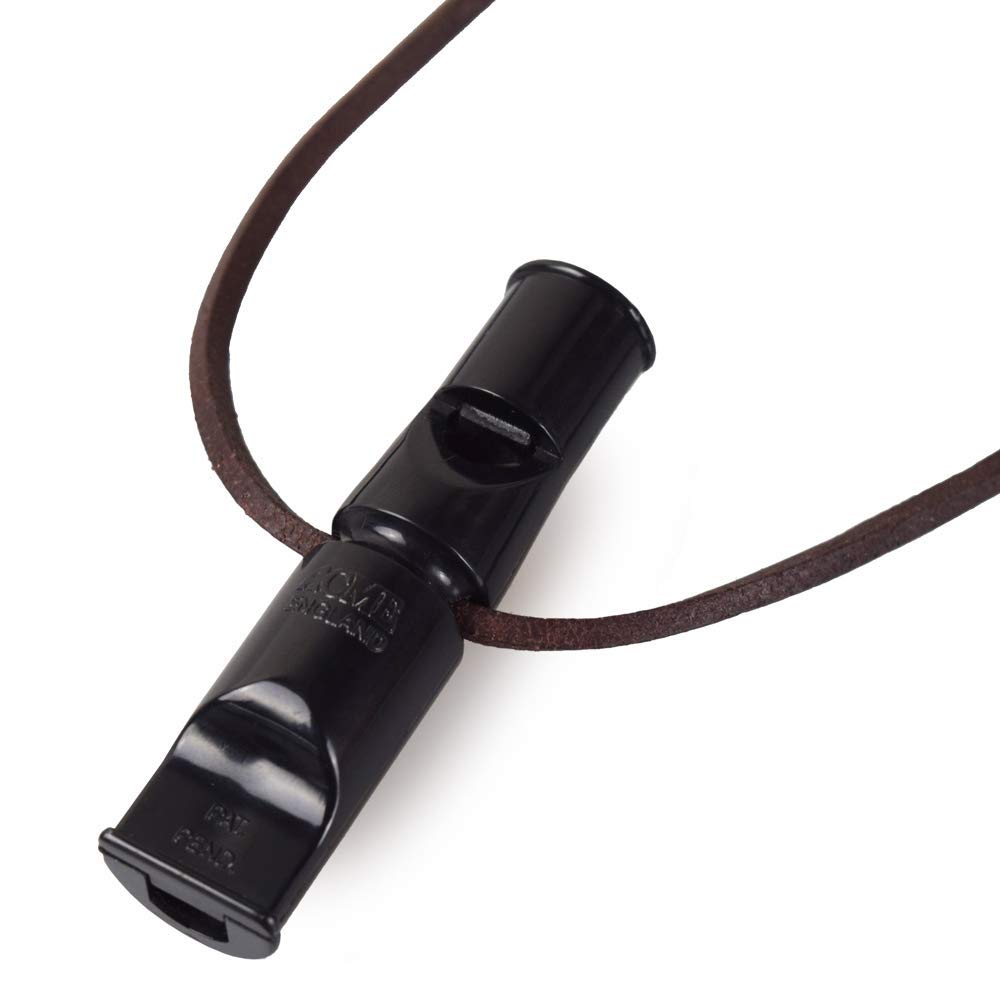 ACME Double Tone Dog Whistle No. 640 / No. 641 - Professional Double Whistle with 2 Beeps & Free Leather Strap - Standardised Frequency (No. 640/Black)