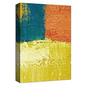 Abstract Ink Watercolor Collage Painting Artwork for Home Framed