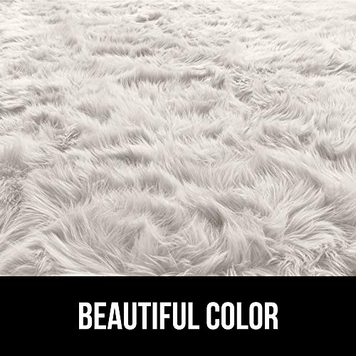 Gorilla Grip Original Premium Faux Sheepskin Fur Area Rug, 6x9, Softest, Luxurious Shag Carpet