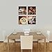 Wieco Art 4 Panels Coffee Bean Kitchen Canvas Wall Art Coffee Cup Canvas Prints Wall Decor Dining Room Canvas Art Contemporary Pictures for Kitchen Bar Decoration