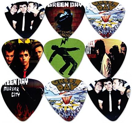 Green Day Guitar Pick Medium Gauge 10 Pack Bass Plectrum 0.71 mm Two Side Printing