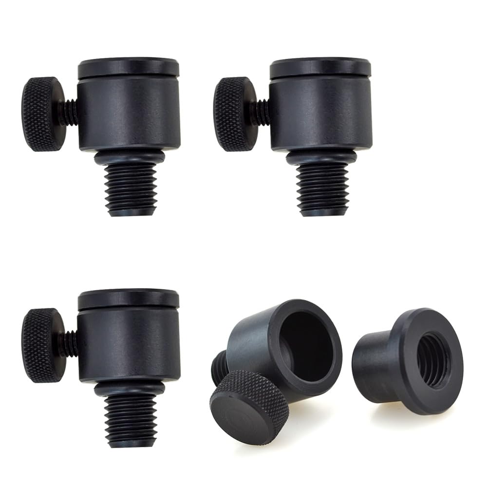Hirisi Tackle Carp Fishing Alarm Adapter, Fishing Quick Change Connector, Aluminium Quick Change Connector For Rod Pod Pack Of 4