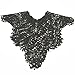 USJee 1 Set (Front and Back) Black Embroidered Lace Patches for Wedding Dress Applique Collar Decor