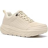 OrthoComfoot Women's Orthopedic Diabetic Wide Walking Shoes: Comfortable Casual Arch Support Plantar Fasciitis Fashion Sneakers, Work Tennis Orthotic High Arch Swollen Feet Shoes for Foot Heel Pain