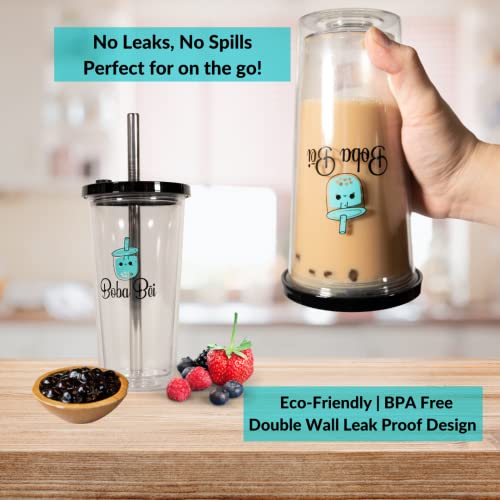 Boba Bei Reusable Boba Cup Bubble Tea Cup Smoothie Cup with Straw 20oz
