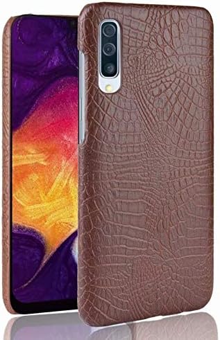 GeorgeBr- for Samsung Galaxy A50 Case, Rugged Durable Hard Cover Armor Denfender Case Shockproof Anti-Scratch Back Cover for Samsung Galaxy A50 (Color : Brown)