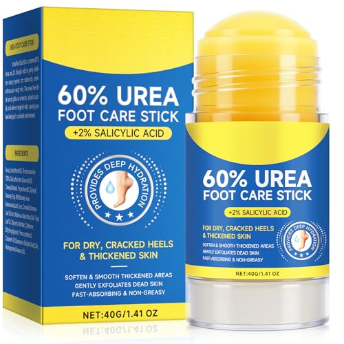 ZEAOWSNZ 60% Urea Foot Cream Stick, Moisturizes and Hydrates the Dry Skin, Fast Absorbing & Gentle Exfoliation, Foot Cream Moisturizer for Dry Cracked Feet, Knees, Elbows, Hands