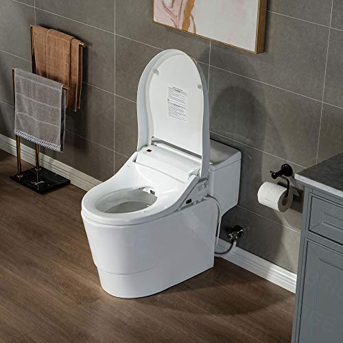 WOODBRIDGE White Luxury, Elongated One Piece Advanced Bidet, Smart