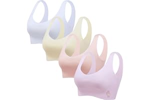 MOOKIRAER Girls Training Bra-Racerback Sports Seamless Bras, Teen Bra Comfort Seamless, Girls Bra with Removable Mini-A Cup Pad