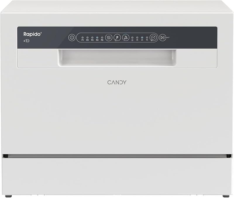 Rapidò Lavastoviglie Compatta da Tavolo 6 Coperti, Classe E, Bianco